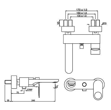 Змішувач для ванни Jaquar Ornamix Prime ORP-CHR-10119PM Хром - фото 2