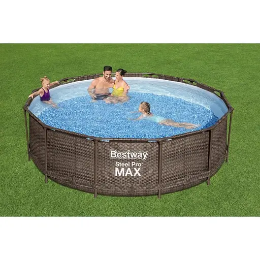 Каркасный бассейн Bestway 56709 мега большой размер 366 x 100 см с фильтрующим насосом и лестницей - фото 9