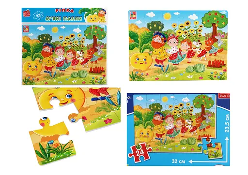Игра развивающая Vladi Toys мягкие пазлы А4 Малыш сможет Репка (укр)