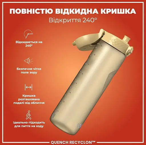 Пляшка для води ION8 1000 мл (ЕКО пляшка) BPA Free Desert (I8RF1000DES) - фото 3
