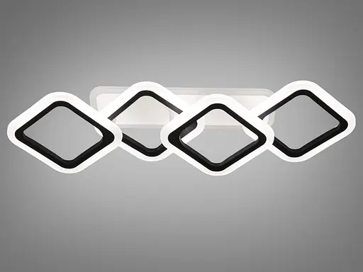 Світлодіодна люстра смарт світильник з пультом, 60Вт, чорна - фото 3