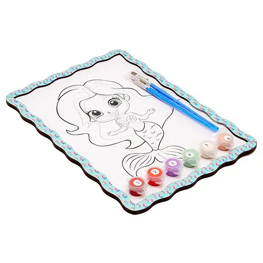 Дитячий набір для розпису по дереву "Русалка" Puz-22963 формат А4 - фото 2