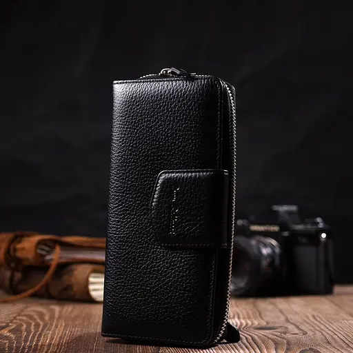 Кожаный женский кошелек Tony Bellucci 9.5х19х2 см acs0026968 - фото 7