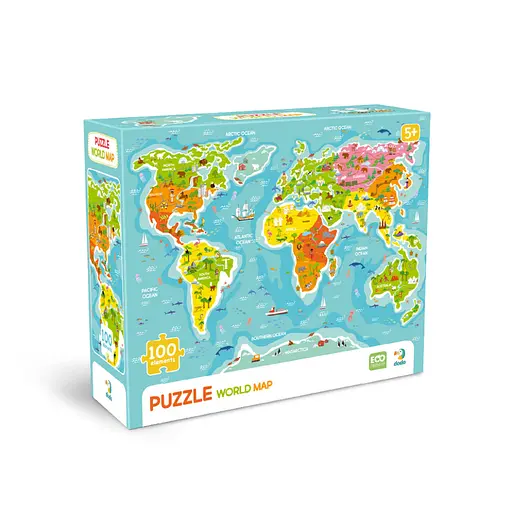 Пазли класичні Карта світу 300704, 100 елементів
