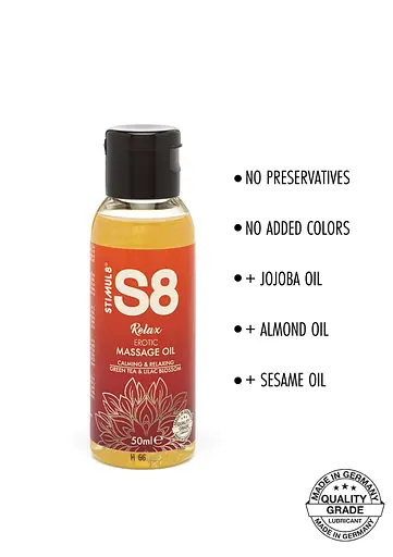 Масажна олія S8 Massage Oil Green Tea Lilac Blossom 50 мл - фото 2