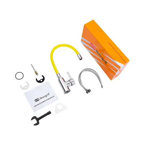 Змішувач для кухні з гнучким виливом Ibergrif M22112-4 CV028496 Цветной - фото 8