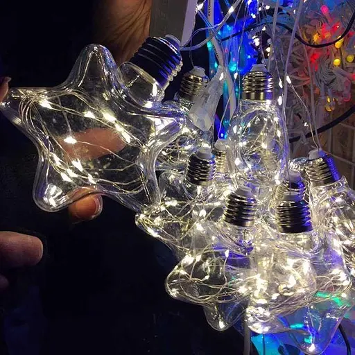 Светодиодная гирлянда штора Звездочки с наполнением 10 штук с переходником Мульти - фото 4