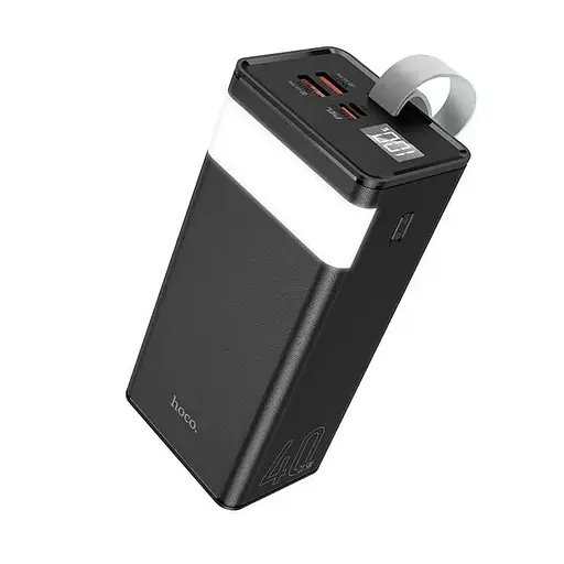 Зарядное устройство для телефона Power bank HOCO J86 Powermaster с фонарем 40000mAh Черный - фото 2