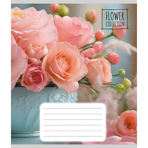 Зошит загальний "Квіткова композиція" 048-600186L-3 в лінію, 48 аркушів