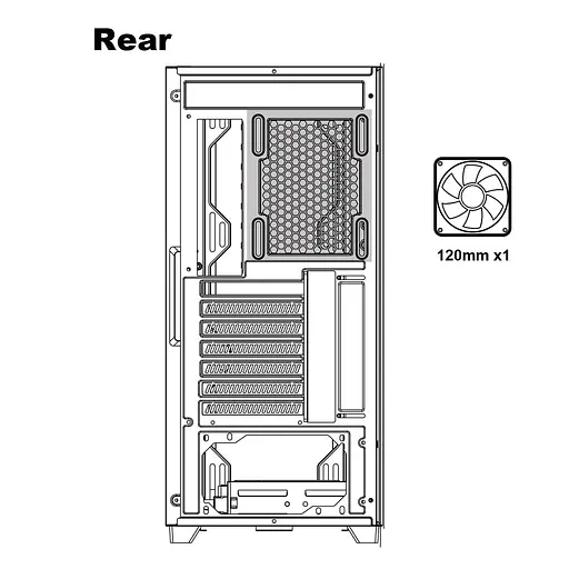 Корпус AZZA GUARDIAN GLASS черный (CSAZ-520BG) без блока питания - фото 7