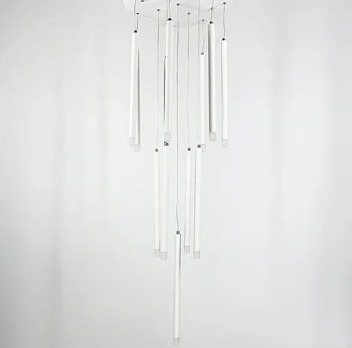 Каскадний світильник з білими підвісами Line.F Кількість ламп 12 - фото 6