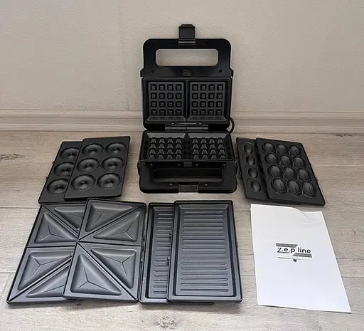 Мультимейкер Zepline ZP-802 5в1 зі знімними формами 2200Вт Чорний - фото 4