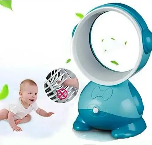 Настольный портативный мини вентилятор USB Bladeless Fan MX-483 Голубой - фото 5