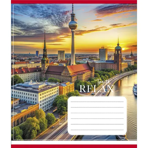 Зошит загальний "Міста в вогнях" Leader 096-630107K-3 в клітинку, 96 аркушів (959063) - фото 1