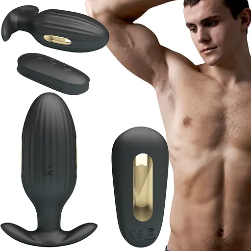 Анальна пробка Pretty Love Electric Shock Massager 9.2 см (чорний) - фото 3
