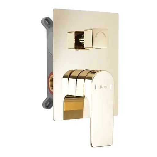 Душова система Rea Moby gold + BOX прихованого монтажу REA-P2405, Золотий - фото 3