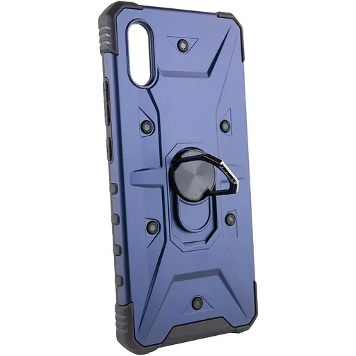 Ударопрочный чехол Epik Pathfinder Ring для Xiaomi Redmi 9A Синий / Navy - фото 2