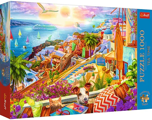 Набір Пазли "Час чаювання" - (1000 елм.) - "Відвідини Санторіні"/Trrefl - фото 1