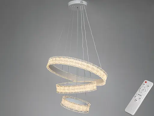 Люстра LED подвесная черная 140Вт пульт до 25м² - фото 2