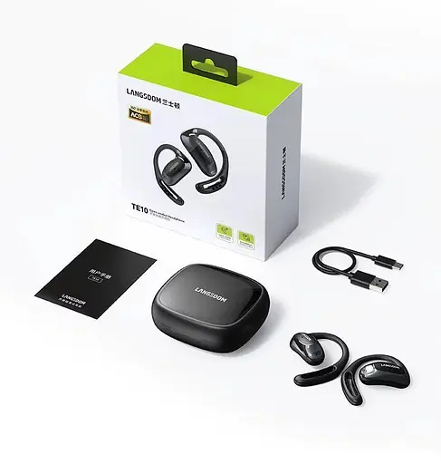 Спортивні кісткові Bluetooth 5.4 навушники Langsdom TE-10 Pro з шумозаглушенням і кістковою провідністю - фото 10
