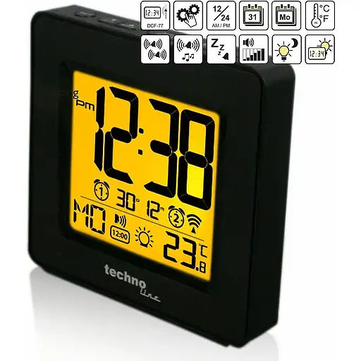 Часы настольные Technoline WT330 Black (WT330) - фото 4