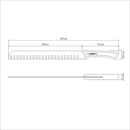 Нож слайсер Tramontina Churrasco Black, 305 мм (6740825) - фото 5