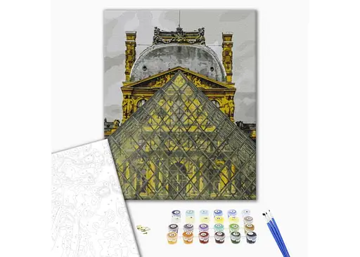 Розмальовка за номерами Brushme Піраміда Лувра (40х50) (BS52517) - фото 2