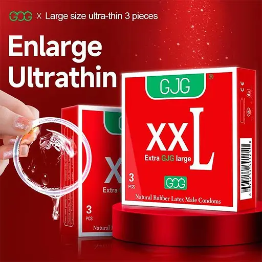 Презервативи класичні великі гладкі GJG XXL Extra Large латекс 3 шт - фото 3