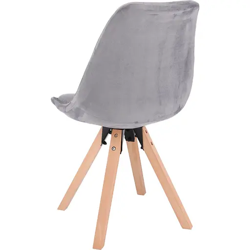 Стул Jumi Saida в скандинавском стиле с деревянными ножками серый - фото 4