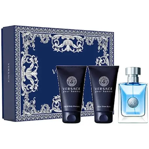 Набір Versace Pour Homme 50 мл туалетна вода 50 мл гель для душу 50 мл бальзам після гоління - фото 1