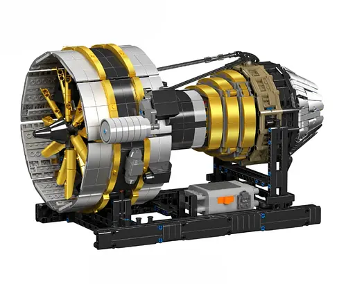 Конструктор авіаційний двигун Mould King Motorised Turbine Engine  для дітей та дорослих  2256 деталей - фото 1