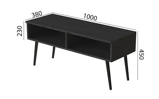 Тумба под ТВ Невада Ferrum-decor 45x100x38 Черный металл ДСП Сосна Кембра 16 мм (FRD-106720) - фото 3