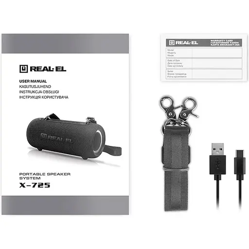 Портативна акустика Real-El X-725 Black (EL121600028) [134898] - фото 12