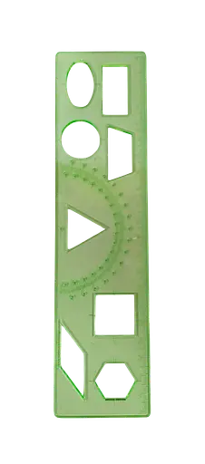 Линейка-трафарет "школьника" ТГ-1 Спектр (4820119511220) салатовый - фото 1