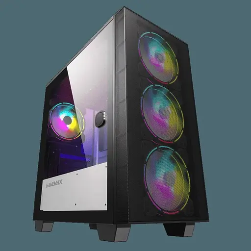 Корпус GameMax Aero Mini Black, без БЖ, Mini Tower, Micro ATX / Mini ITX, 1хUSB 3.0, 1хUSB 2.0, 4x120 мм ARGB Fan