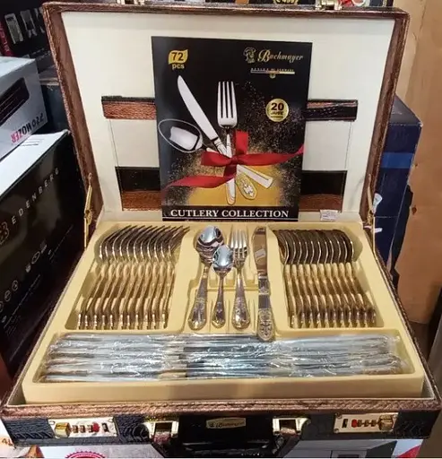 Набор столовых приборов Bachmayer 7290-BM на 12 персон в подарочном чемодане 72 предмета - фото 7