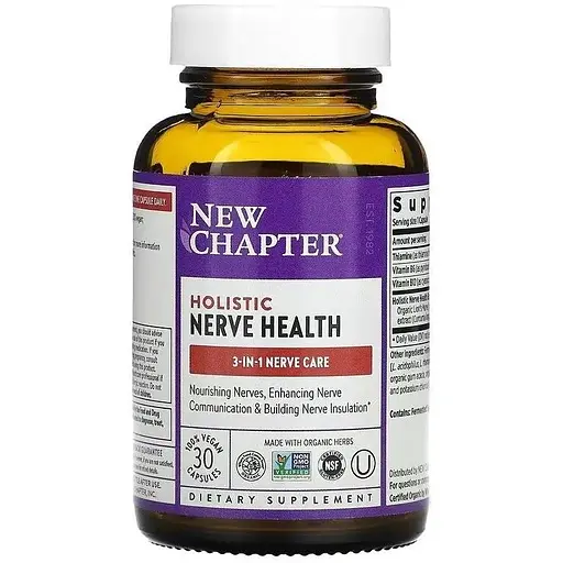 Витаминный комплекс New Chapter Holistic Nerve Health Здоровье нервной системы 30 капсул - фото 3