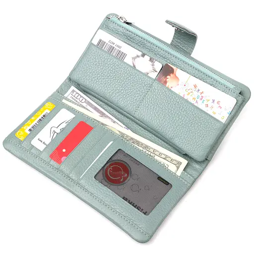 Женское кожаное портмоне KARYA 9.5х18.5х2 см acs0024050 - фото 4