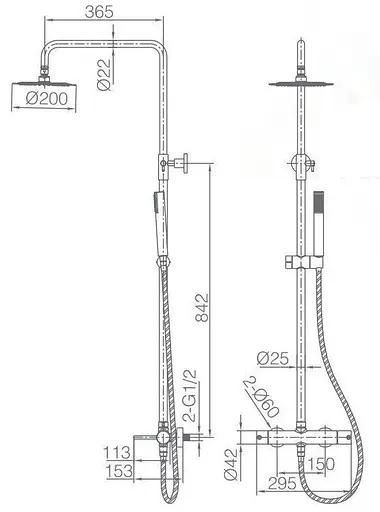 Душова система з термостатом Imex Monza Turn Clean PVD матове золото BTM039/OC, Золотий - фото 6