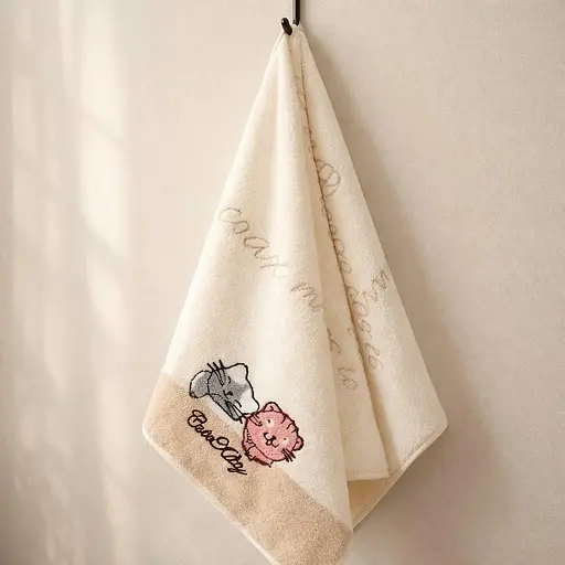 Кухонное полотенце из микрофибры 35x75 см мягкое полотенце антибактериальное быстросохнущее Молочно-бежевое с принтом - фото 1