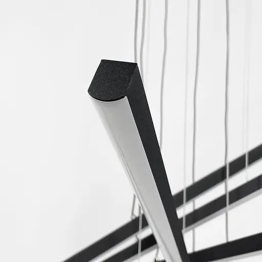 Чорна каскадна Led люстра Ø 101 см | Арт. A 55069-1000 BK | Line F - фото 2