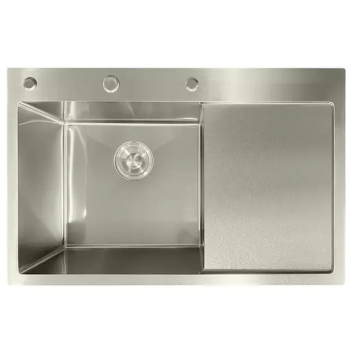 Кухонна мийка з нержавіючої сталі Mixxus MH7849L Nano-Silver MI7048, Нержавіюча сталь - фото 1