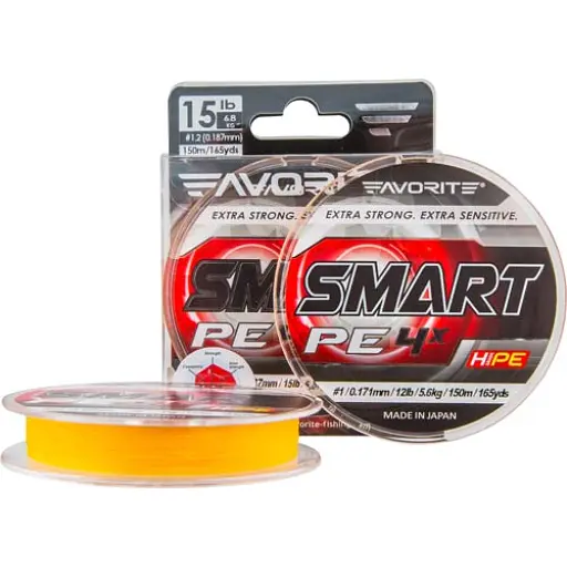 Шнур Favorite Smart PE 4x 150м (оранж.) 0.5/0.117 мм 3.6 кг - фото 2