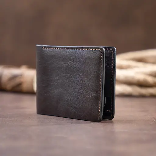 Кожаный портмоне Grande Pelle 9х10х1 см acs0014771 - фото 7