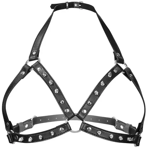 Портупея з металевими шипами Fetish Tentation Sexy Adjustable Chest Harness