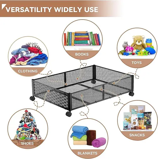 Место для хранения под кроватью на колесах Innotic Место складные контейнеры для хранения обуви - фото 5