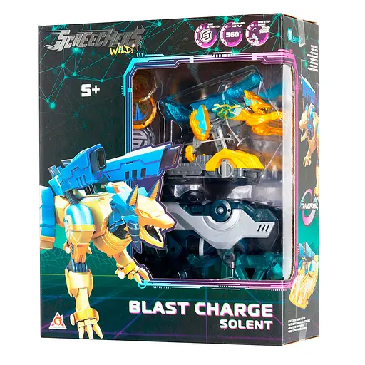 Игровой набор SCREECHERS WILD! S5 L1 V2 - СОЛЕНТ (запускатель-бластер, машинка-трансформер)
