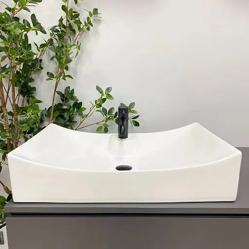 Умивальник VBI Viareggio L white накладний VBI-016203, Білий - фото 1