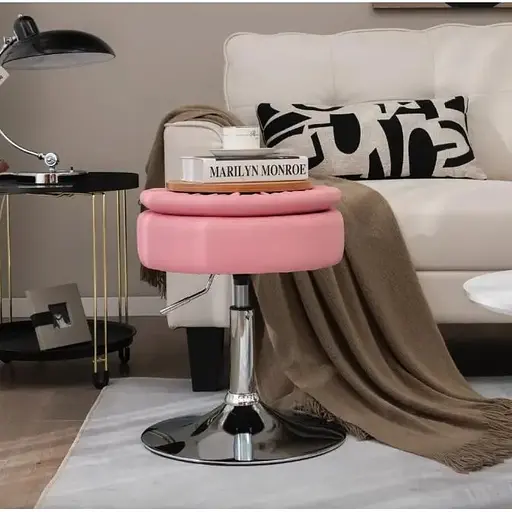 Кресло трансформер Costway Meri с местом хранения розовый - фото 4