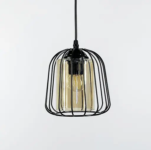 Підвісний світильник на 1 плафон графіт або янтар Line.F Колір плафона Янтарний - фото 4